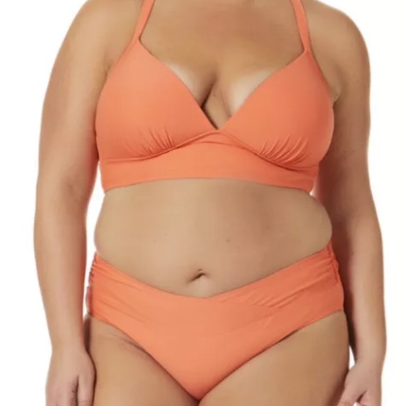 Time & Tru Bikini Two Piece Swimsuit Coral - Picture 1 of 5